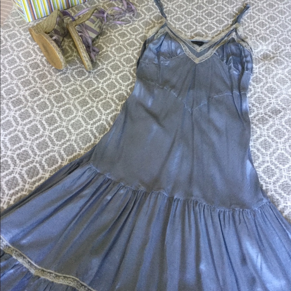 Day by Malene Birger Perriwinkle silk slip dress